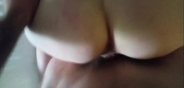  Gripping pussy young Wiebke receives deep creampie POV